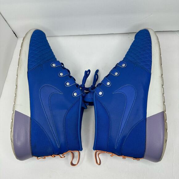Nike Mens size 9 Roshe Run Sneaker Boot Game Royal Atomic Orange Running Sneaker - Picture 7 of 11